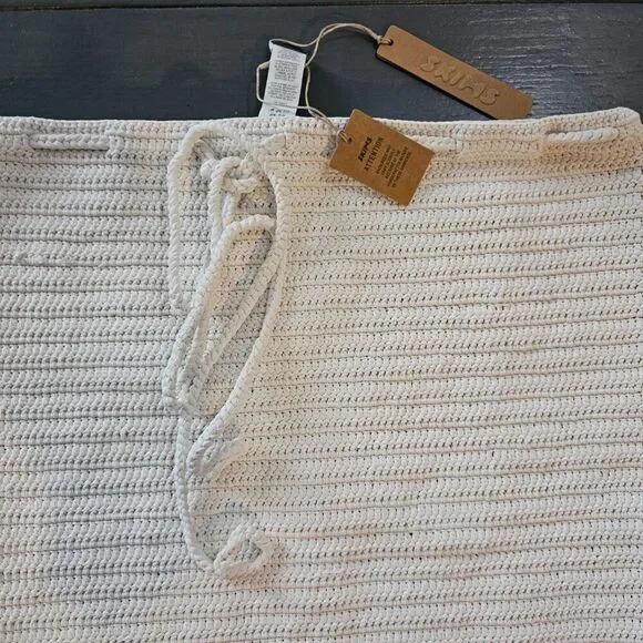 SKIMS Women's Marble Crochet Swim Mini Drawstring Skirt Size 3X